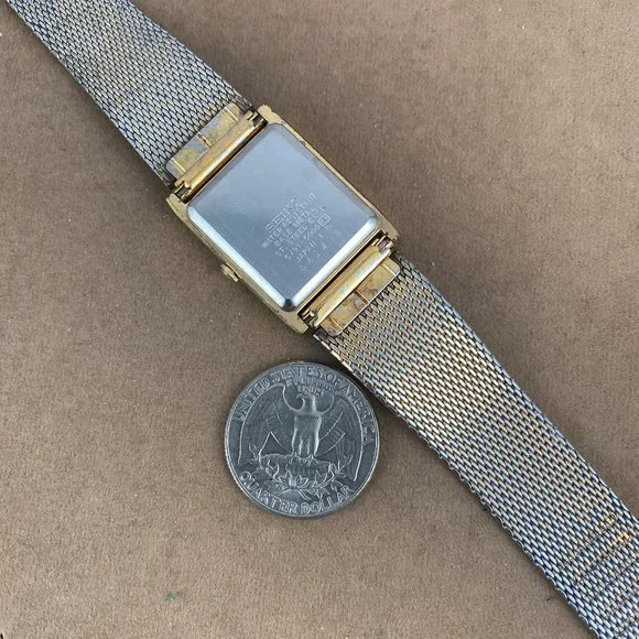 Seiko Galaxy Man's Takn Style Watch Champagne Dial Gold tone New Battery